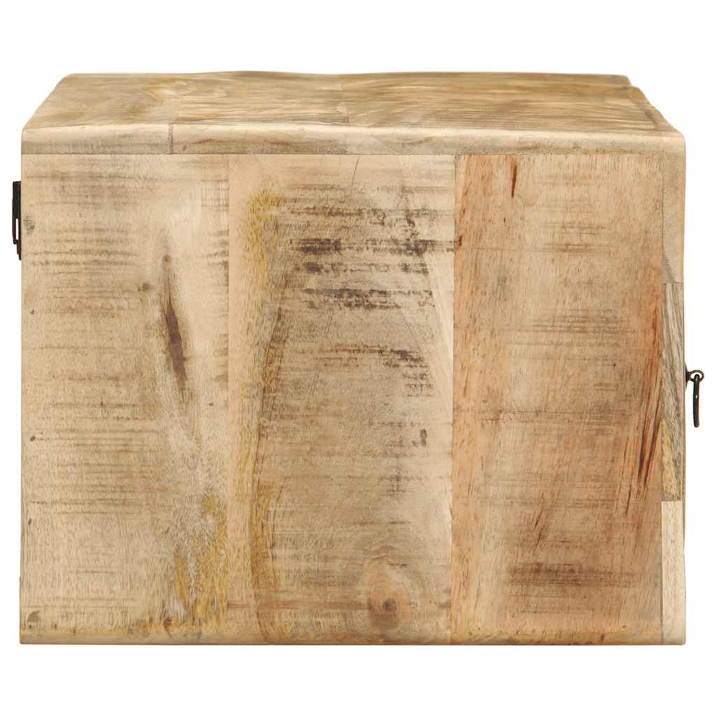 Szafka Ścienna Pod Tv 100X32X25 Cm Drewno Lite, Surowe, Mango