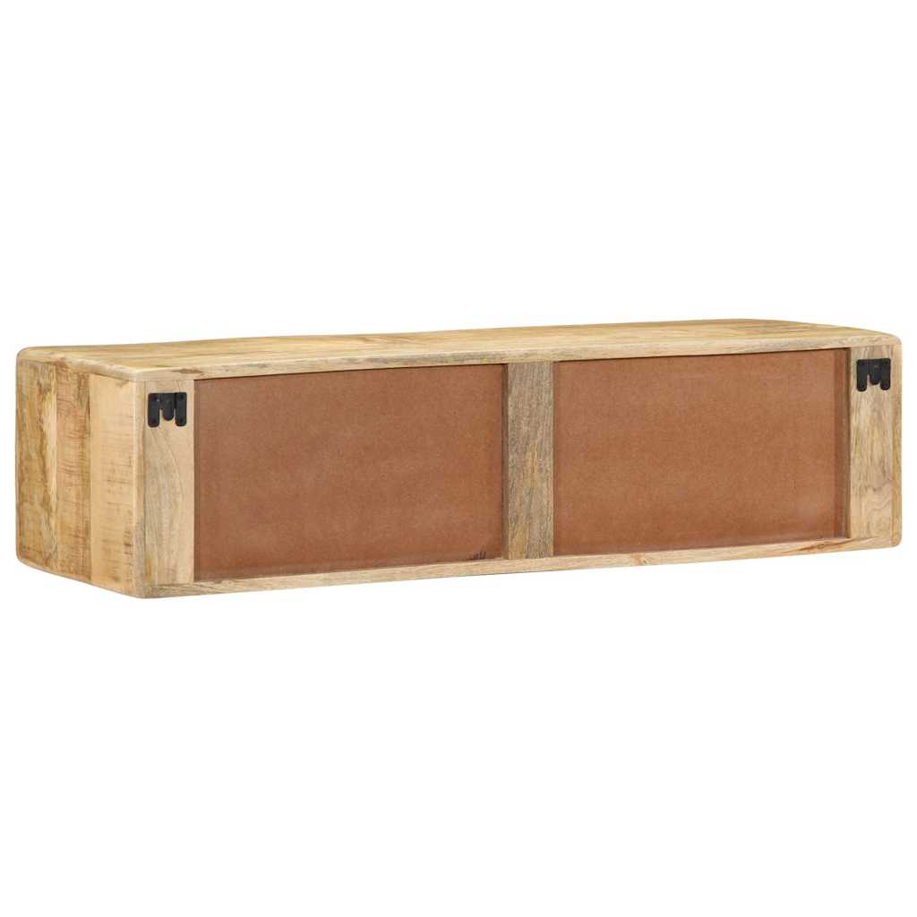 Szafka Ścienna Pod Tv 100X32X25 Cm Drewno Lite, Surowe, Mango