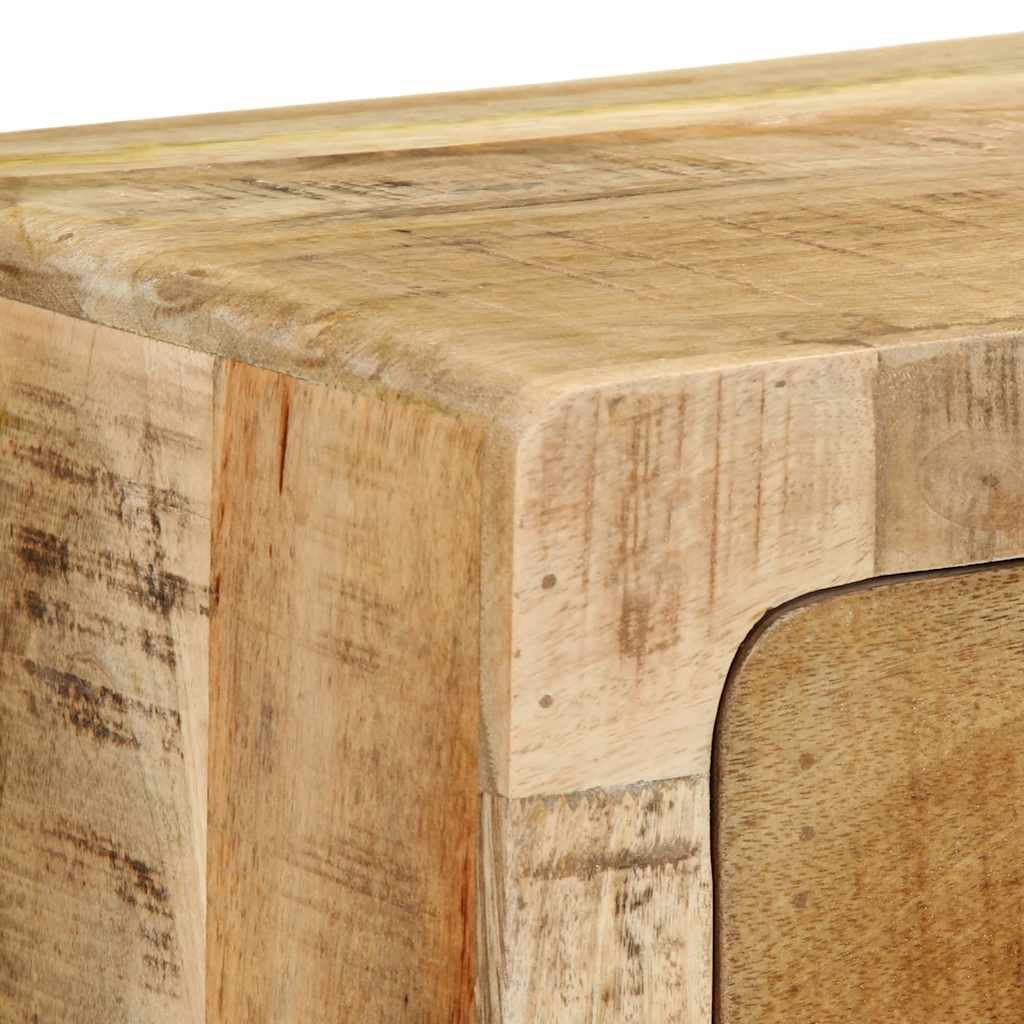 Szafka Ścienna Pod Tv 100X32X25 Cm Drewno Lite, Surowe, Mango