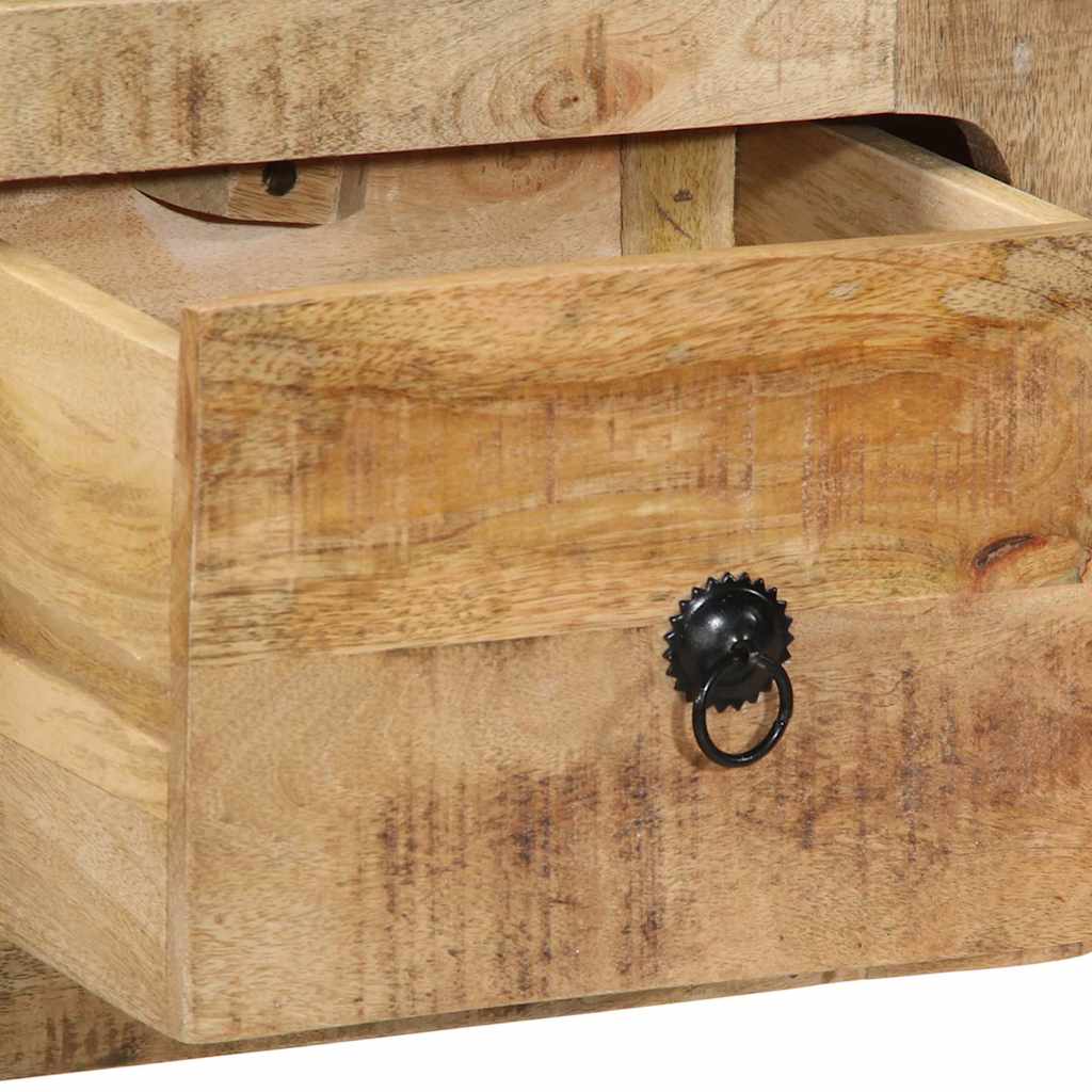 Szafka Ścienna Pod Tv 100X32X25 Cm Drewno Lite, Surowe, Mango