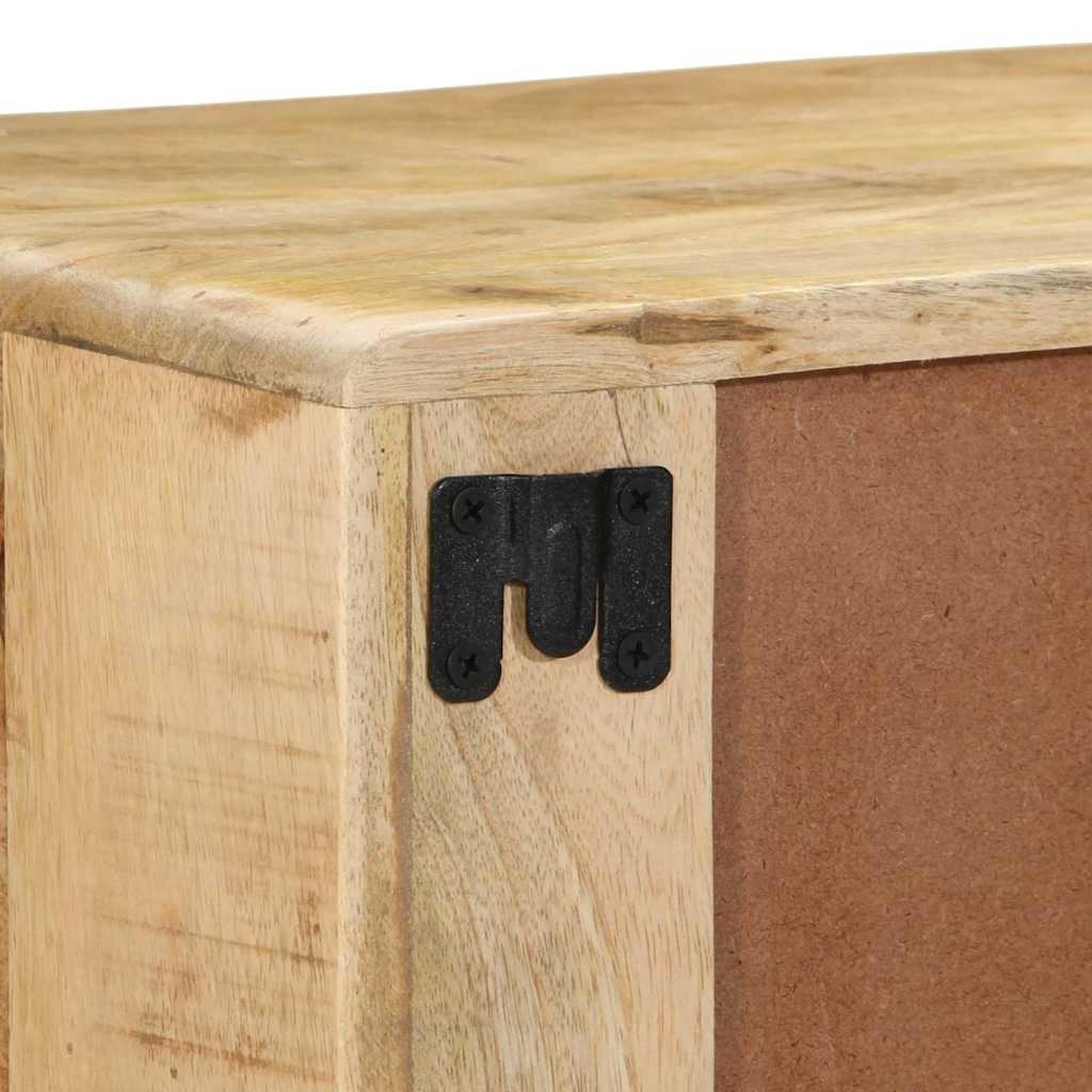 Szafka Ścienna Pod Tv 100X32X25 Cm Drewno Lite, Surowe, Mango
