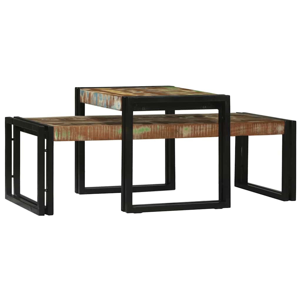 Stolik Kawowy 2 Pcs Brązowy 48 X 40 X 40 Cm Drewno Z Mango