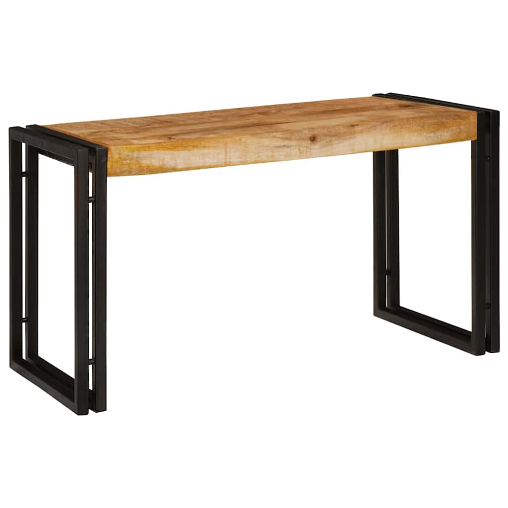 Stolik Nesting 3 Pcs Brązowy I Czarny Lite Drewno Mango I Metal