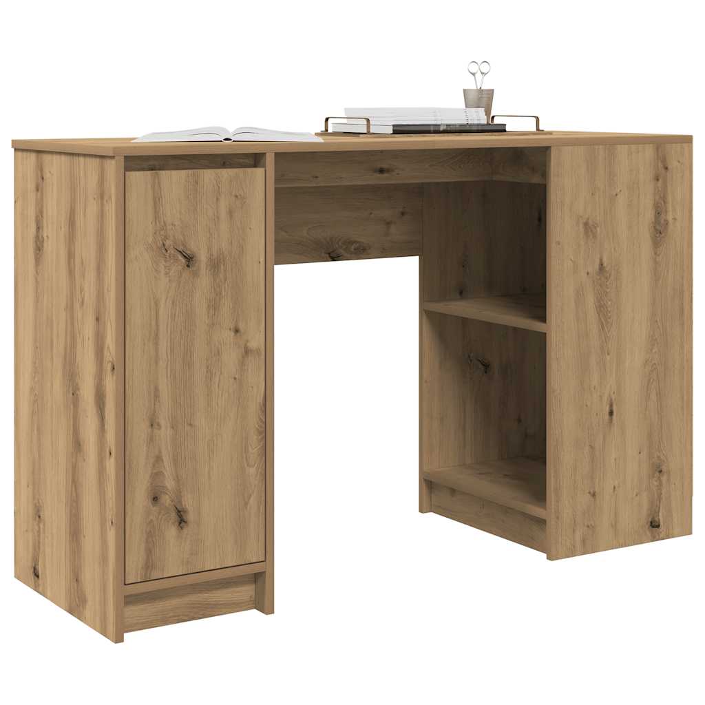Biurko Artisan Dąb 120X42X76 Cm Drewno Klejone