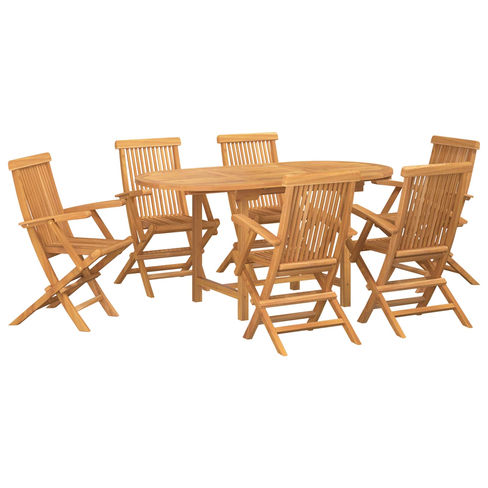 Zestaw Do Jadalni W Ogrodzie 5 Pcs Brązowy Lite Drewno Teakowe