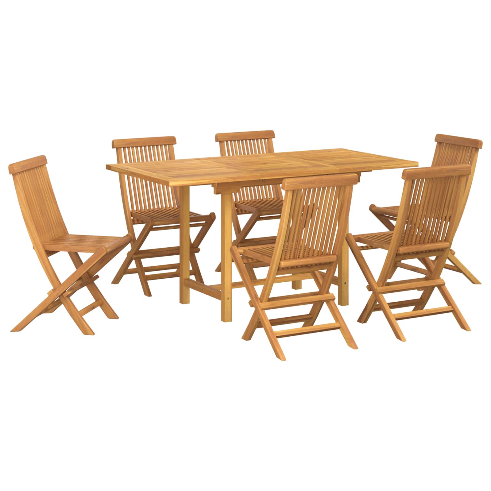 Zestaw Do Jadalni W Ogrodzie 5 Pcs Brązowy Lite Drewno Teakowe