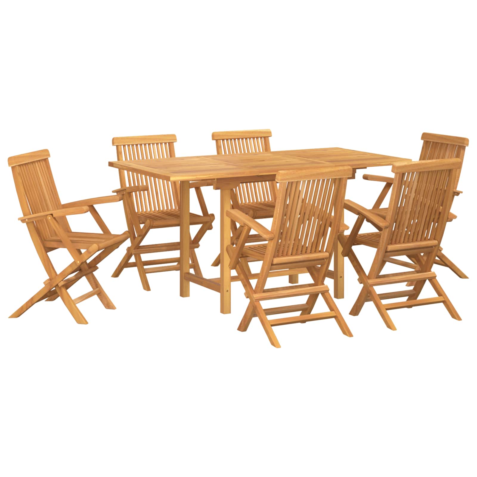 Zestaw Do Jadalni W Ogrodzie 5 Pcs Brązowy Lite Drewno Teakowe