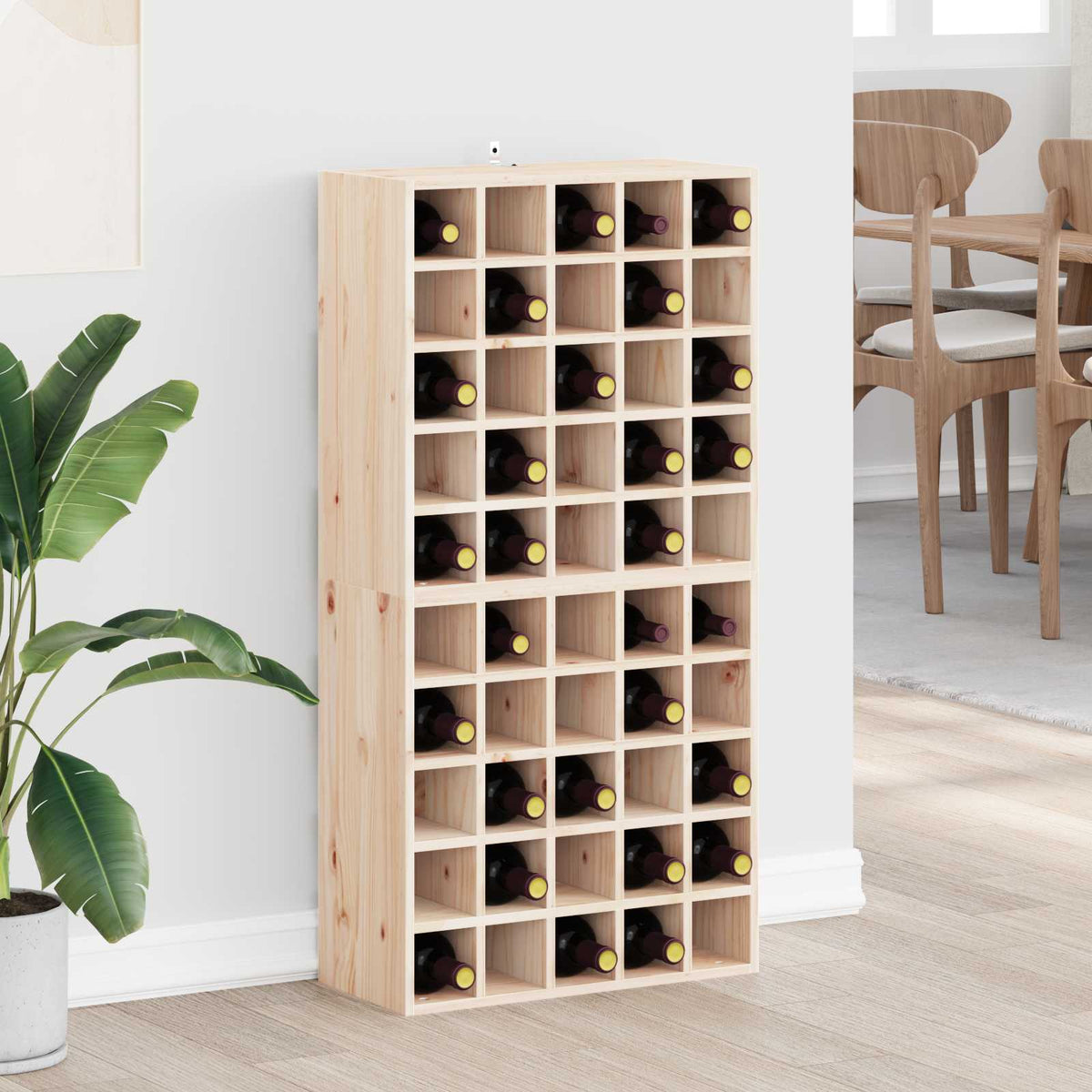 Regał Na Wino 2 Pcs 56 X 25 X 56 Cm Lite Drewno Sosnowe