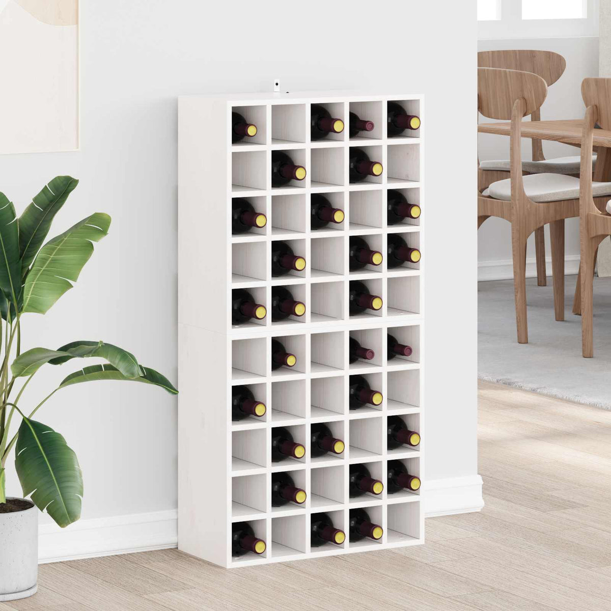 Regał Na Wino 2 Pcs 56 X 25 X 56 Cm Lite Drewno Sosnowe