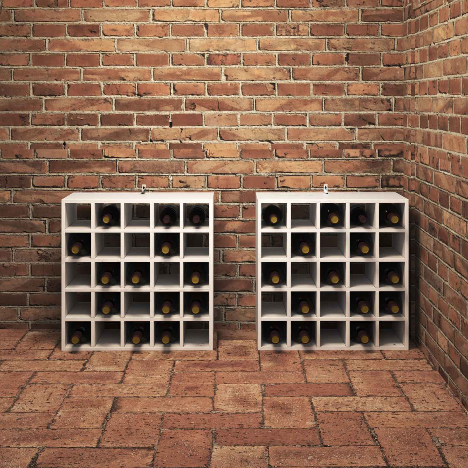 Regał Na Wino 2 Pcs 56 X 25 X 56 Cm Lite Drewno Sosnowe