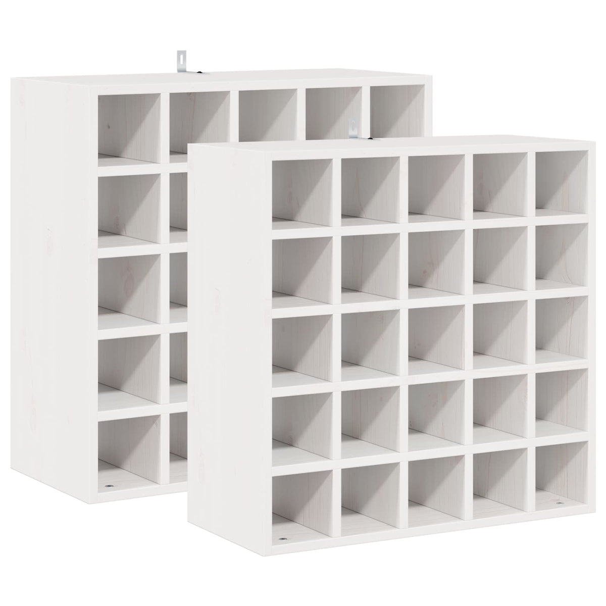 Regał Na Wino 2 Pcs 56 X 25 X 56 Cm Lite Drewno Sosnowe