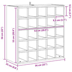 Regał Na Wino 2 Pcs 56 X 25 X 56 Cm Lite Drewno Sosnowe