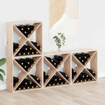 Regał Na Wino 2 Pcs 56 X 25 X 56 Cm Lite Drewno Sosnowe