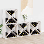 Regał Na Wino 2 Pcs 56 X 25 X 56 Cm Lite Drewno Sosnowe