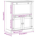 Szafka Na Wino 97 X 45 X 114 Cm Lite Drewno Sosnowe