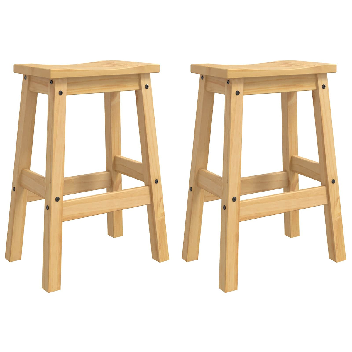 Stołek Barowy 2 Pcs 44 X 30 X 63 Cm