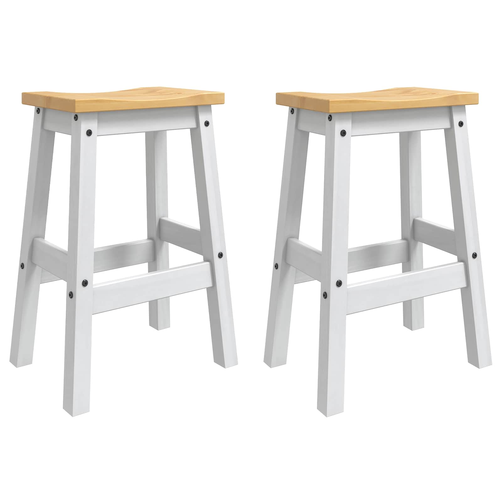 Stołek Barowy 2 Pcs 44 X 30 X 63 Cm