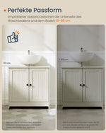 Szafka łazienkowa pod umywalkę, rustic white, 60 cm