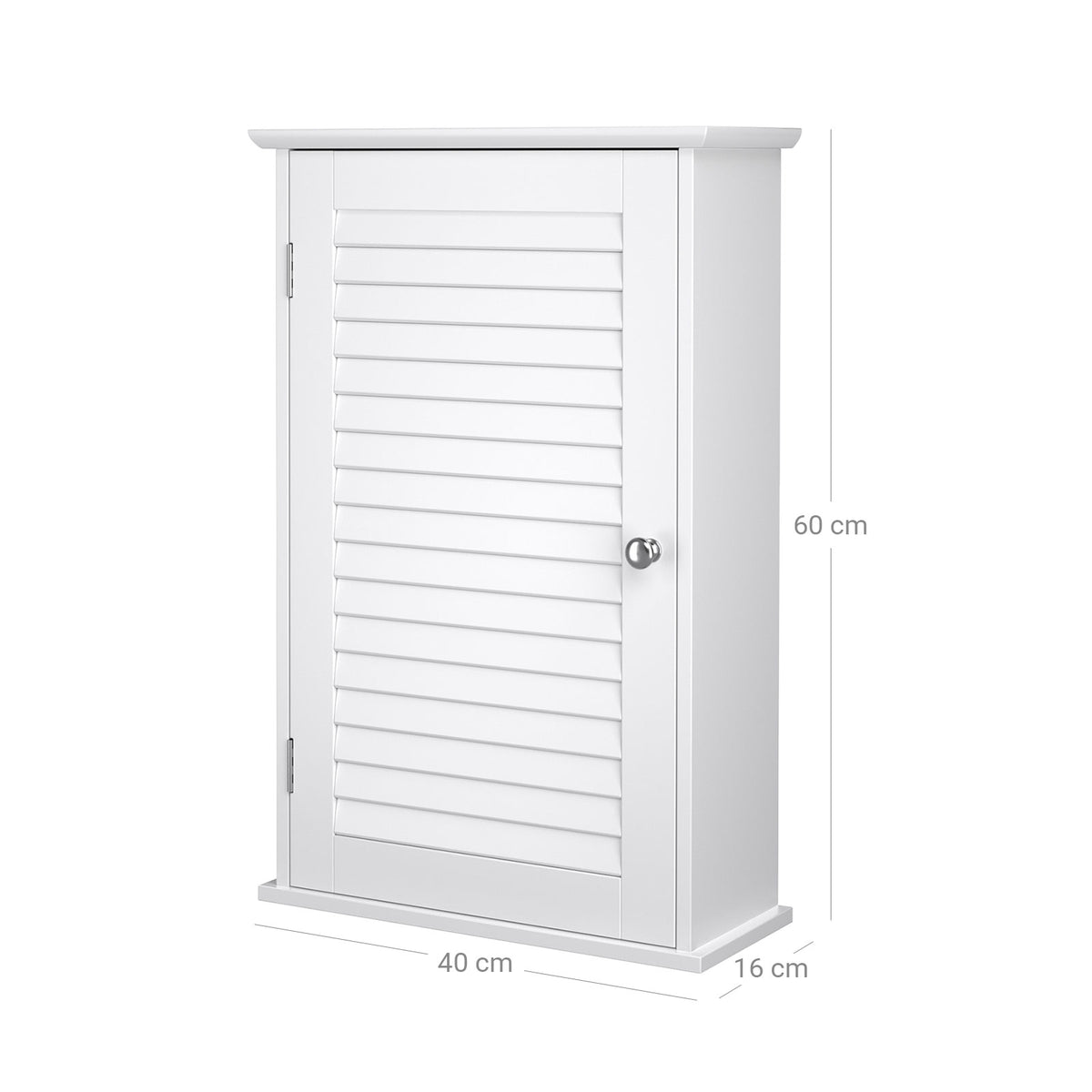 Biała szafka ścienna z regulowanymi półkami 40x16x60 cm