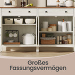 Szafka do przechowywania, rustic white, 140 cm