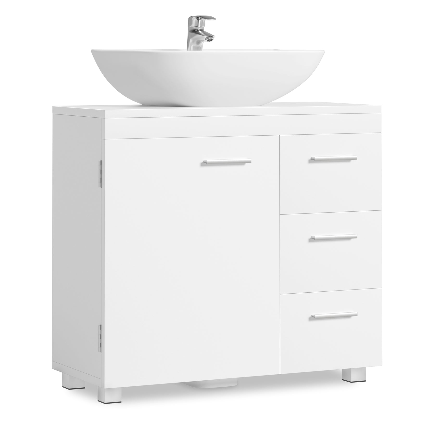 Szafka łazienkowa pod umywalkę, biały, 70 cm