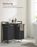 Kosz na pranie z 2 wyjmowanymi workami 2×46 l