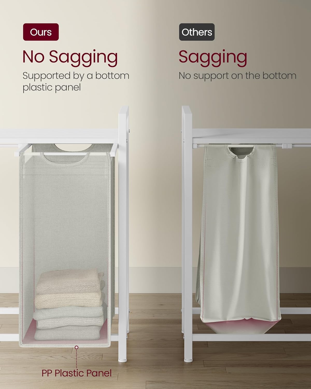 Kosz na pranie, cream white, 115,6 cm
