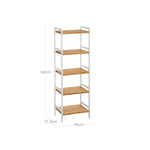 5-poziomowy stojak bambusowy do przechowywania 45x31,5x142 cm