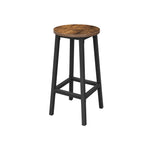 Zestaw 2 stołków barowych 65 cm z metalową ramą