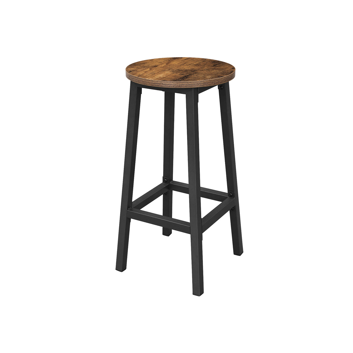 Zestaw 2 stołków barowych 65 cm z metalową ramą