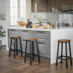 Zestaw 2 stołków barowych 65 cm z metalową ramą