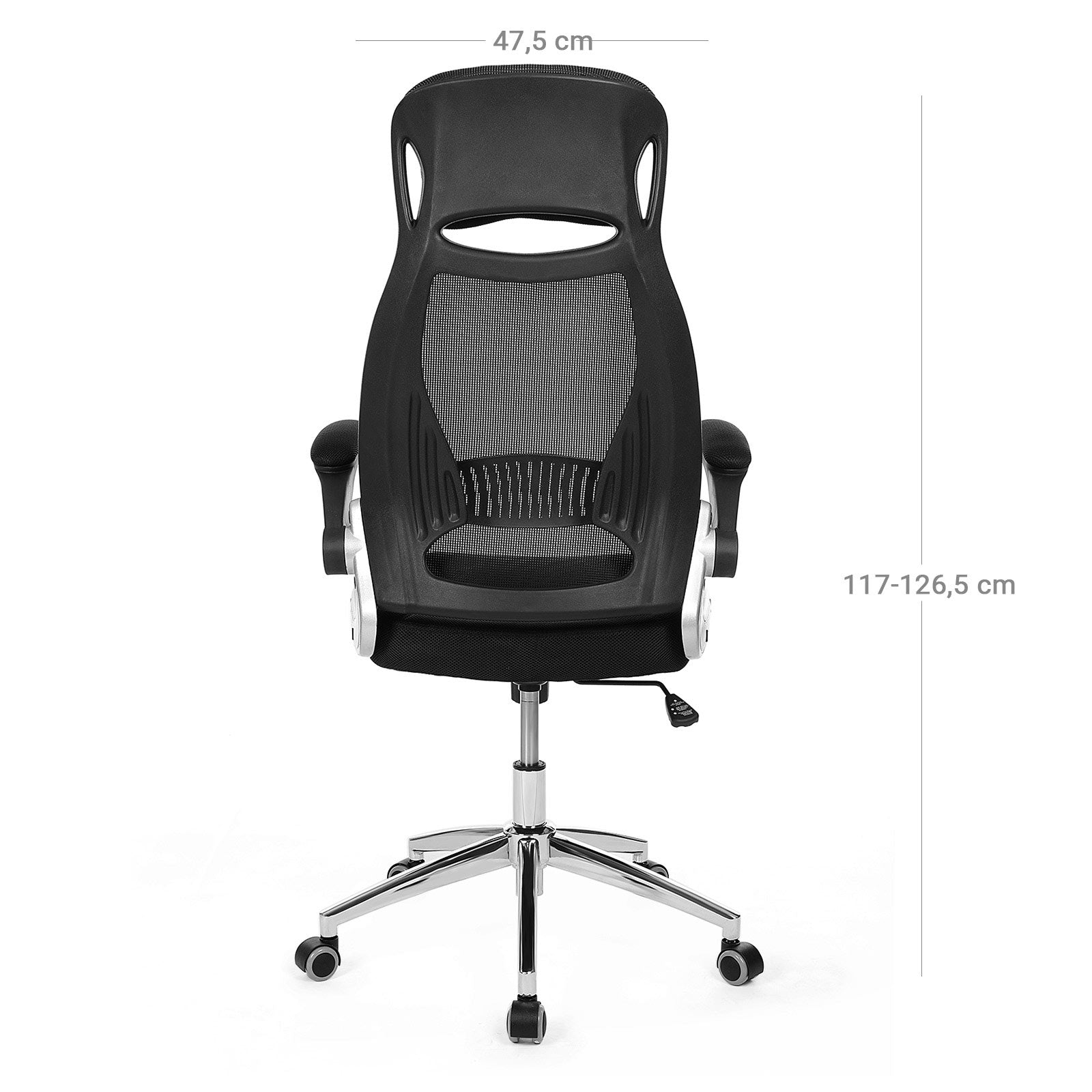 Fotel biurowy, czarny, 56 cm
