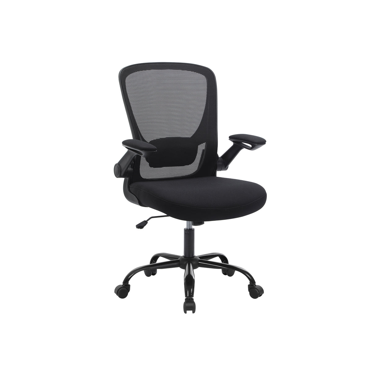 Ergonomiczne krzesło biurowe z siatką i składanymi podłokietnikami