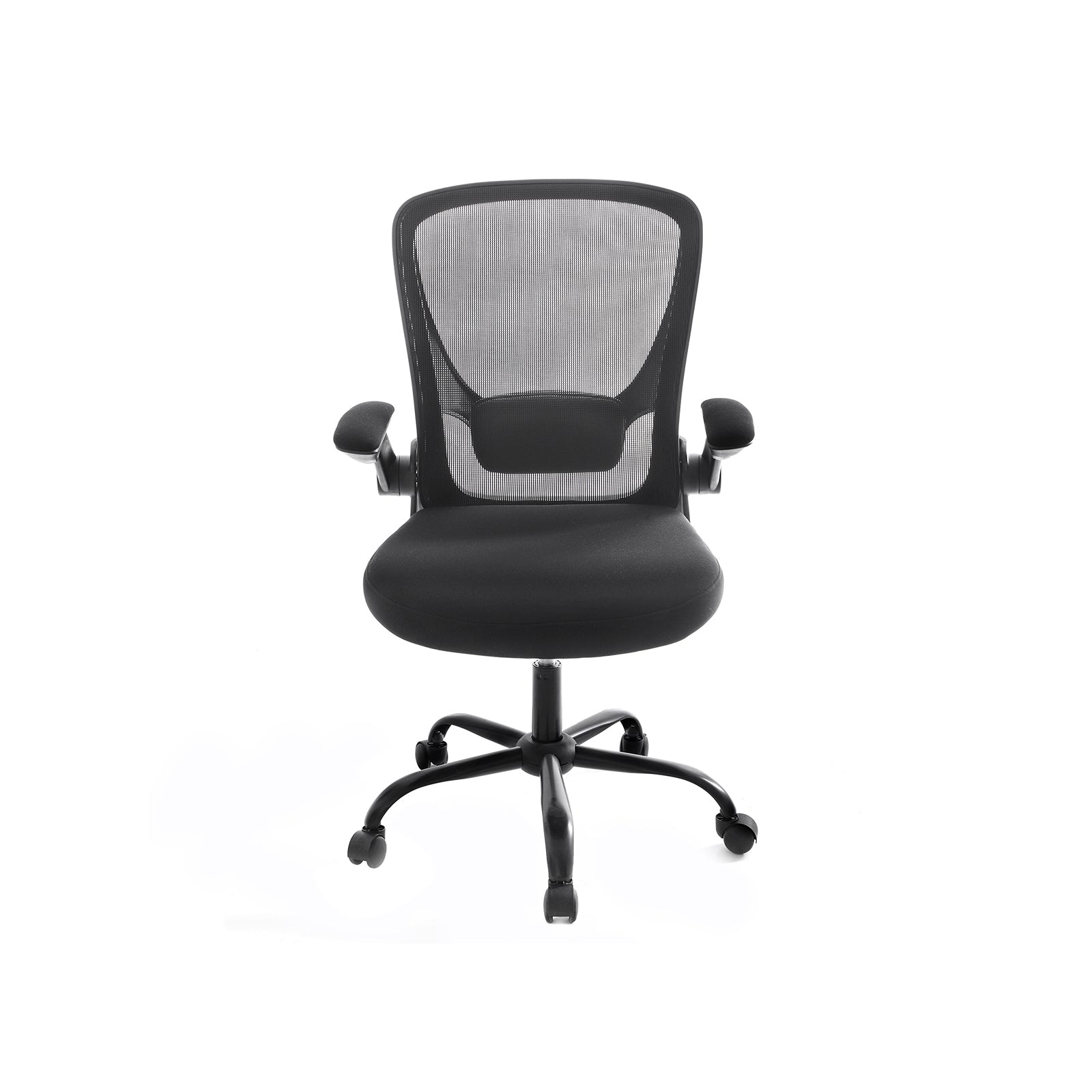 Ergonomiczne krzesło biurowe z siatką i składanymi podłokietnikami