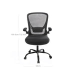 Ergonomiczne krzesło biurowe z siatką i składanymi podłokietnikami