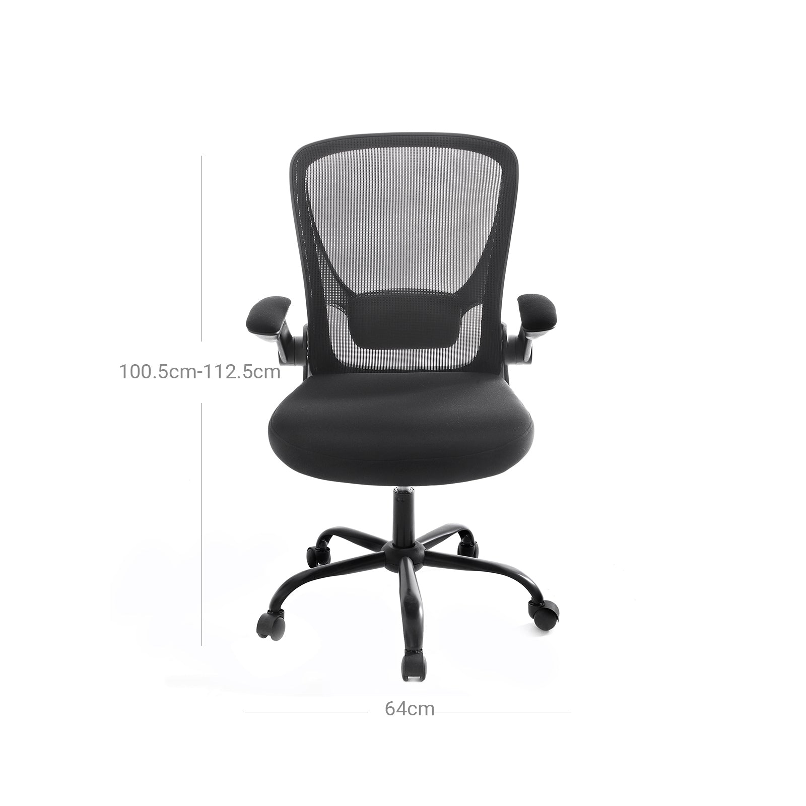 Ergonomiczne krzesło biurowe z siatką i składanymi podłokietnikami