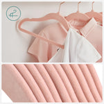Wieszaki welurowe, coral pink