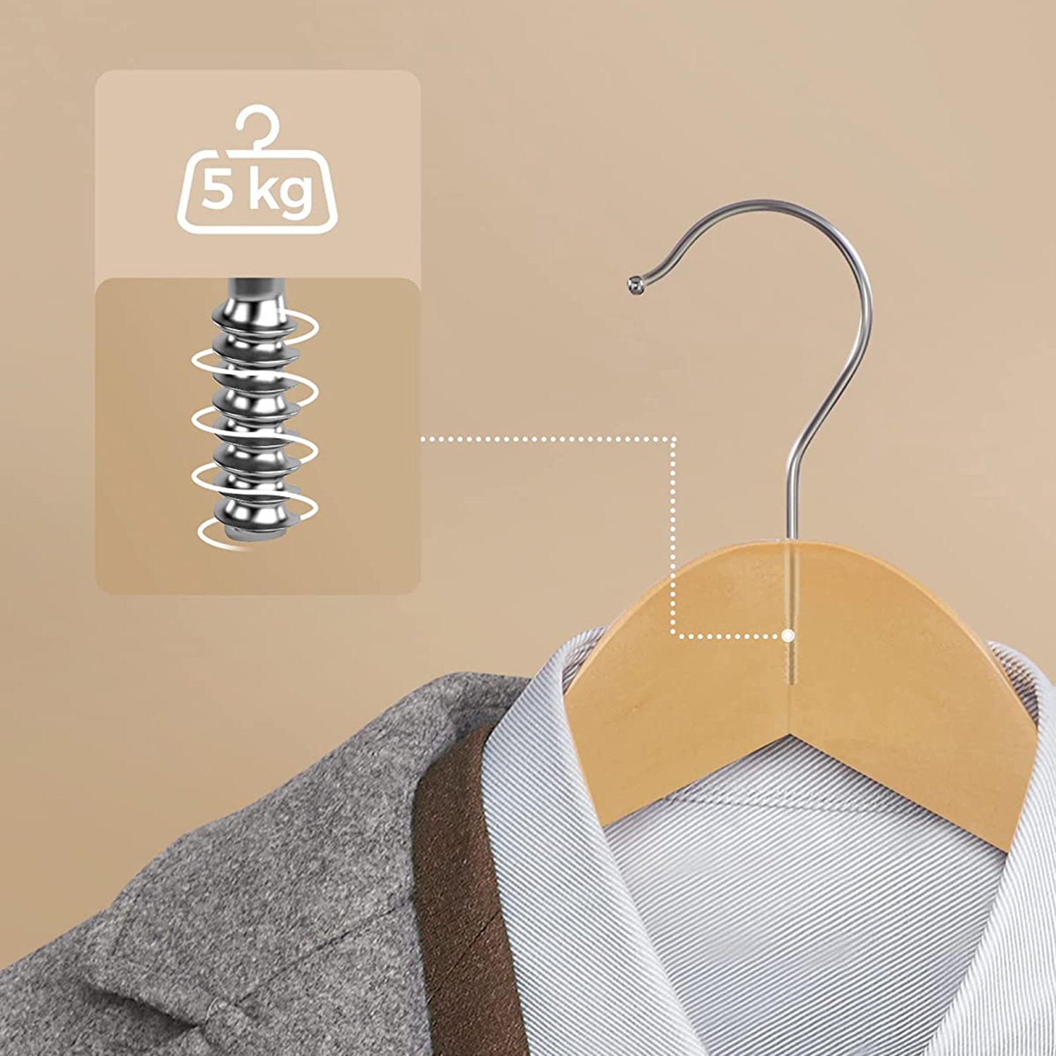 Wieszaki drewniane, yellow