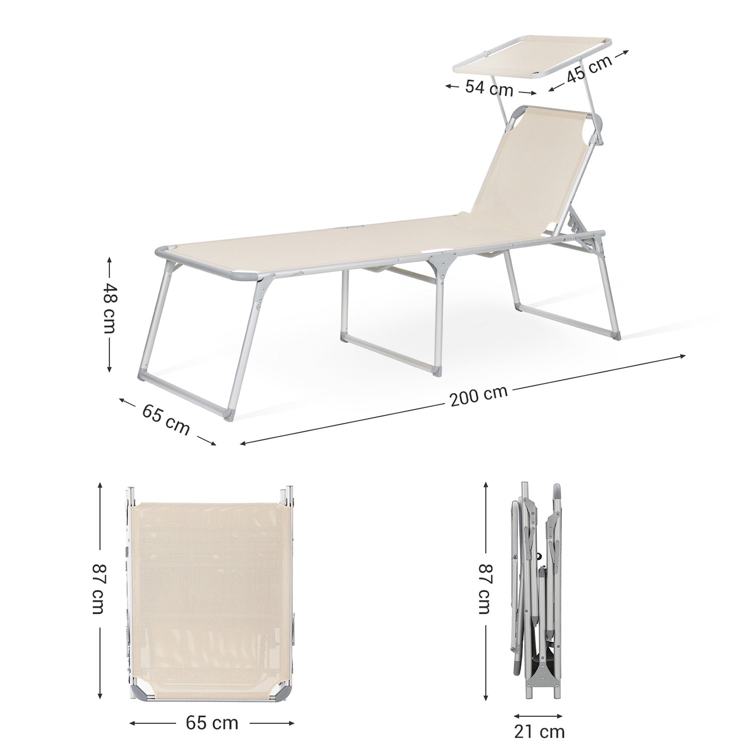 Produkt ogrodowy, biały, 65 cm