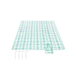 Duży koc piknikowy 300×200 cm wodoodporny zielono-biały