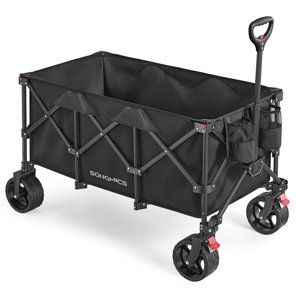 Składany wózek transportowy 200 l do 150 kg czarny