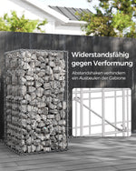 Zestaw 10 koszy gabionowych 100x50x50 cm z drutu ocynkowanego
