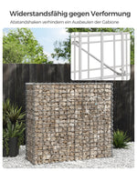 Zestaw 10 koszy gabionowych 100x90x30 cm, ocynkowane