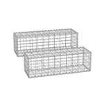 Zestaw 2 koszy gabionowych 100x30x30 cm ocynkowanych
