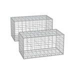 Zestaw 2 koszy gabionowych 100x50x50 cm stal ocynkowana