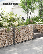 Zestaw 2 koszy gabionowych 100x50x50 cm stal ocynkowana