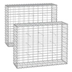Zestaw 2 koszy gabionowych 100x80x30 cm ocynkowanych