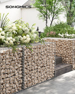 Zestaw 2 koszy gabionowych 100x80x30 cm ocynkowanych