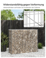 Zestaw 2 koszy gabionowych 100x80x30 cm ocynkowanych