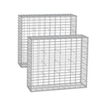 Zestaw 2 koszy gabionowych 100x90x30 cm, ocynkowane